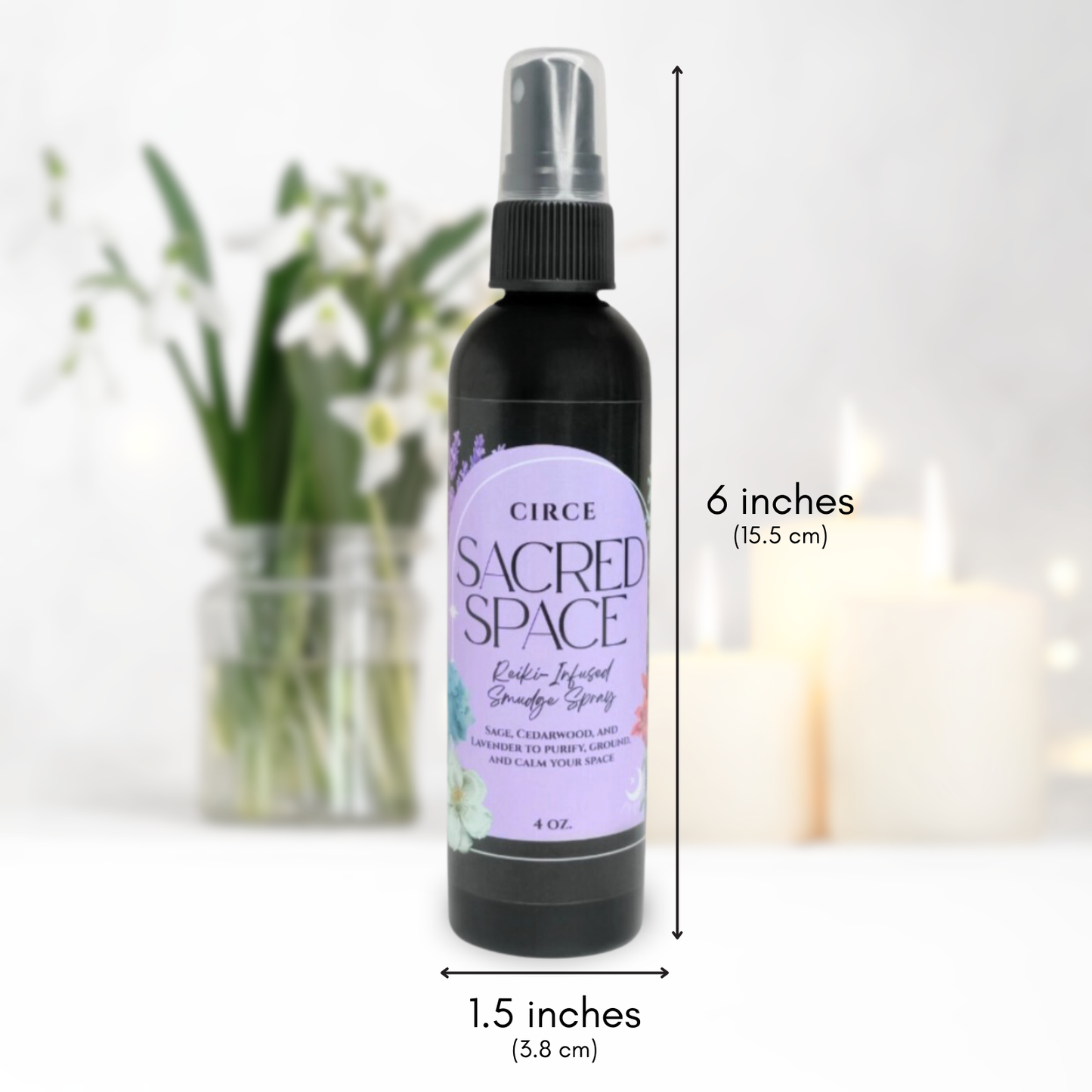 Sacred Space Smudge Spray – 4 oz Cleansing & Purifying Mist