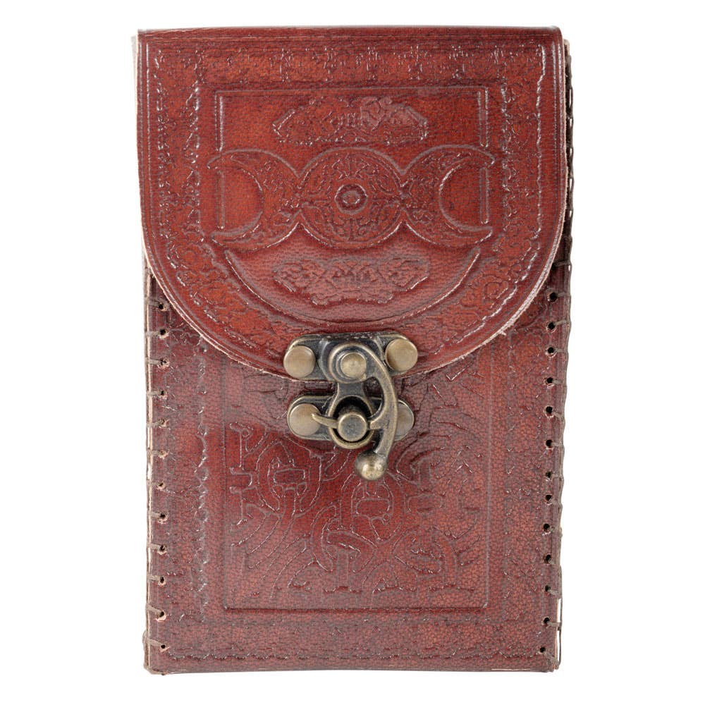 Triple Moon Tarot Card Leather Holder