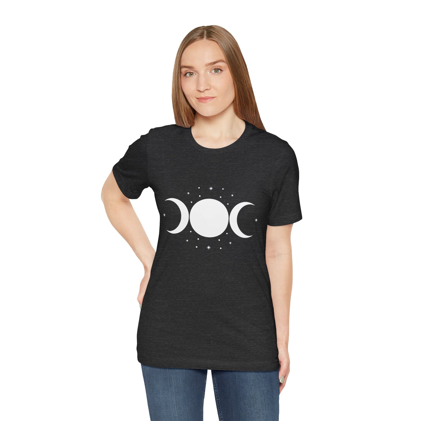 Triple Moon Goddess Shirt – Wiccan Moon Phases T-Shirt, Pagan Witch Aesthetic Tee, Witchcraft Gift