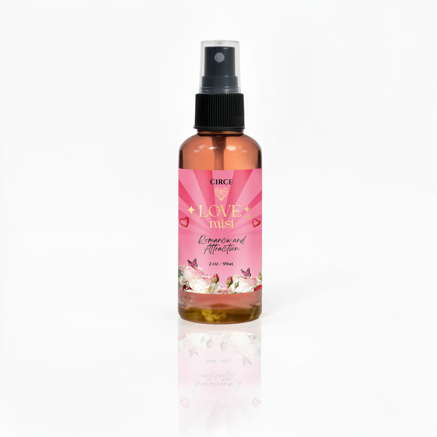 Love Attraction Mist – Rose & Jasmine Heart Energy Spray 2 oz
