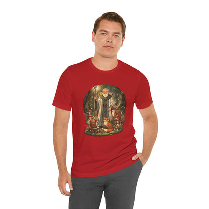 Forest Wizard & Foxes T‑Shirt — Enchanted Woodland Magic Tee