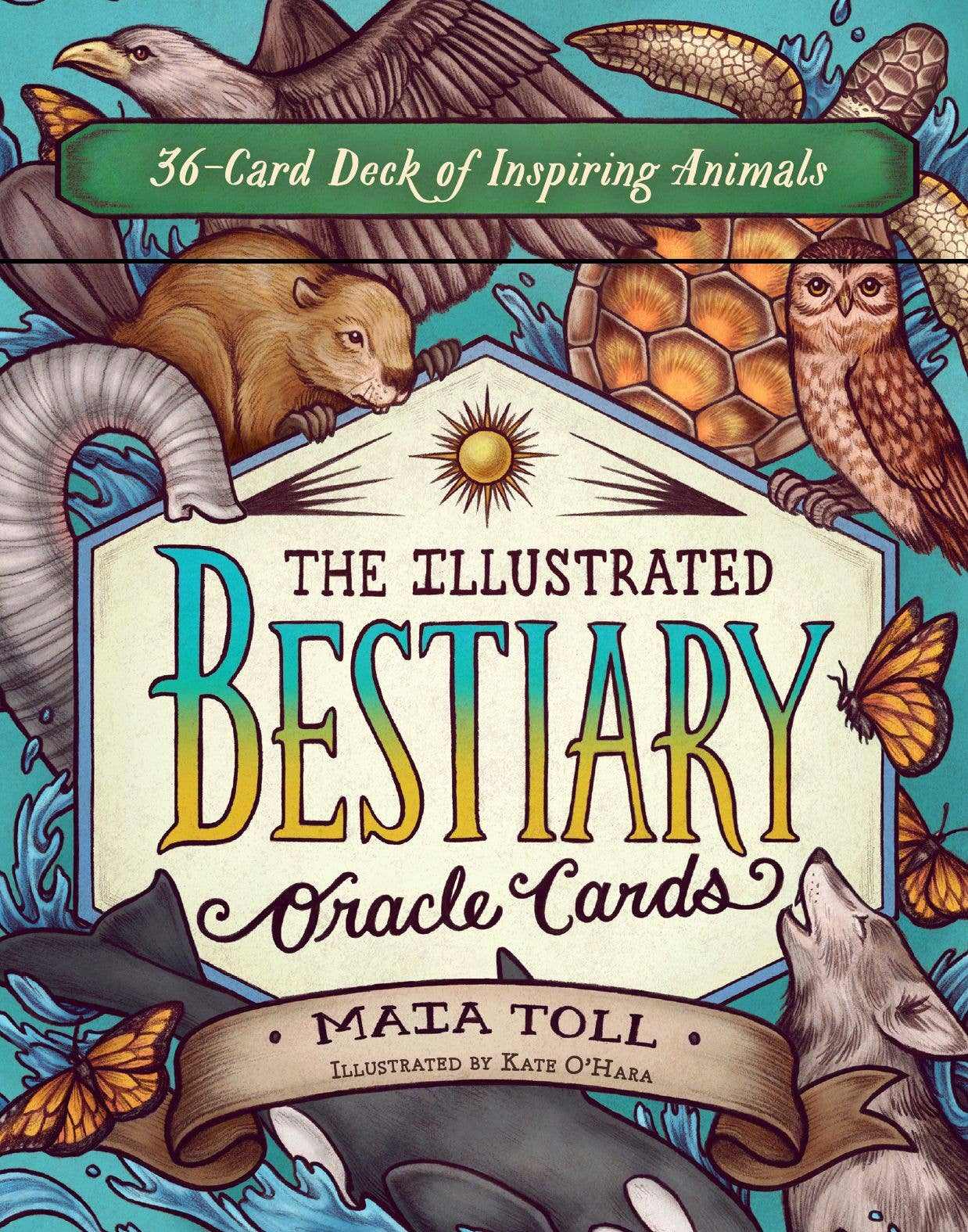 The Illustrated Bestiary Oracle Cards by Maia Toll