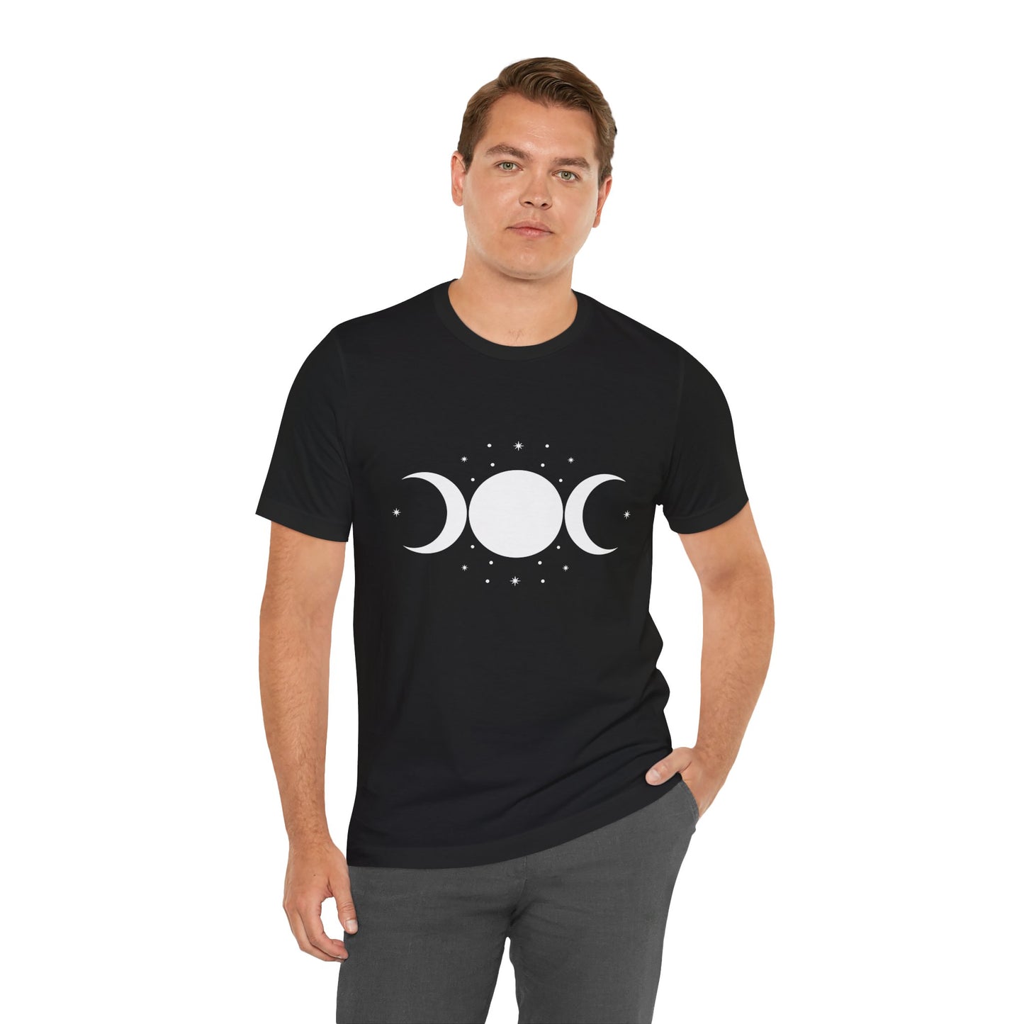 Triple Moon Goddess Shirt – Wiccan Moon Phases T-Shirt, Pagan Witch Aesthetic Tee, Witchcraft Gift