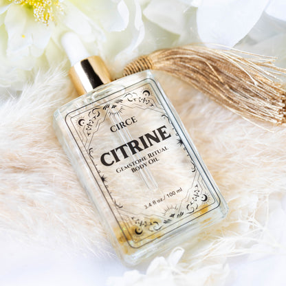 Citrine Body Oil – Abundance & Crystal Glow Ritual Oil