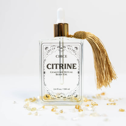 Citrine Body Oil – Abundance & Crystal Glow Ritual Oil
