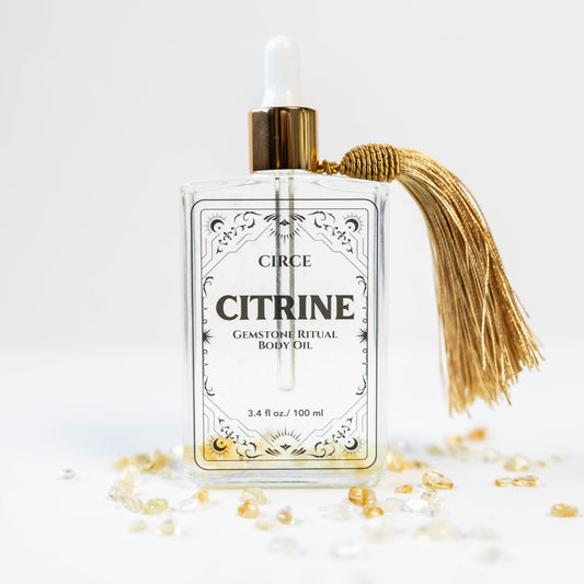 Citrine Body Oil – Abundance & Crystal Glow Ritual Oil