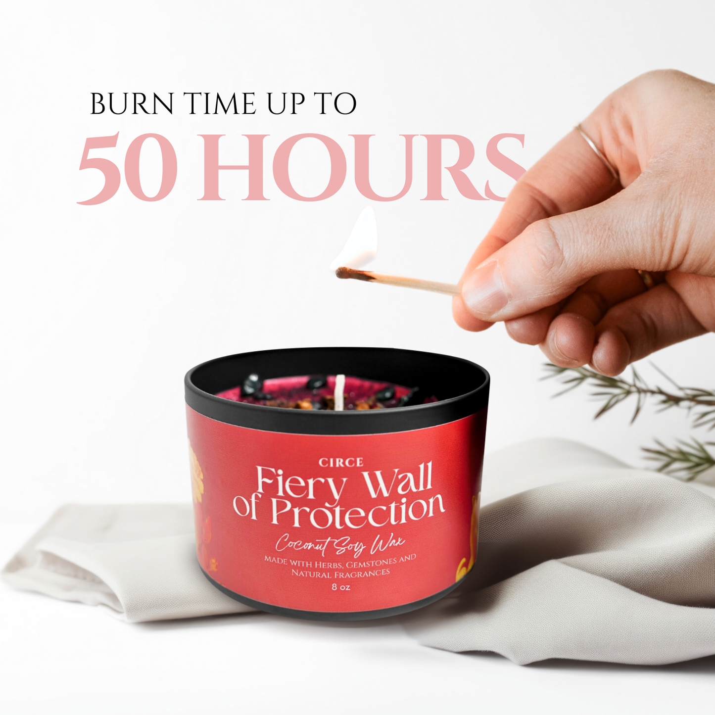 Fiery Protection Candle — 8‑oz Wall of Protection Ritual