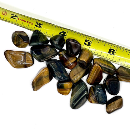 Blue Tiger Eye Tumbled Pocket Stone: Hawk’s Eye