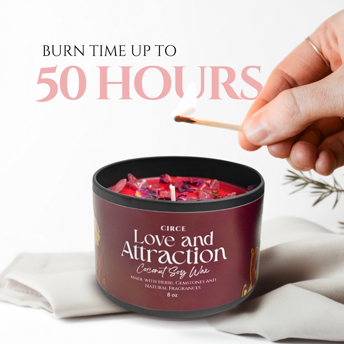 Love & Attraction Candle — 8‑oz Romantic Manifestation