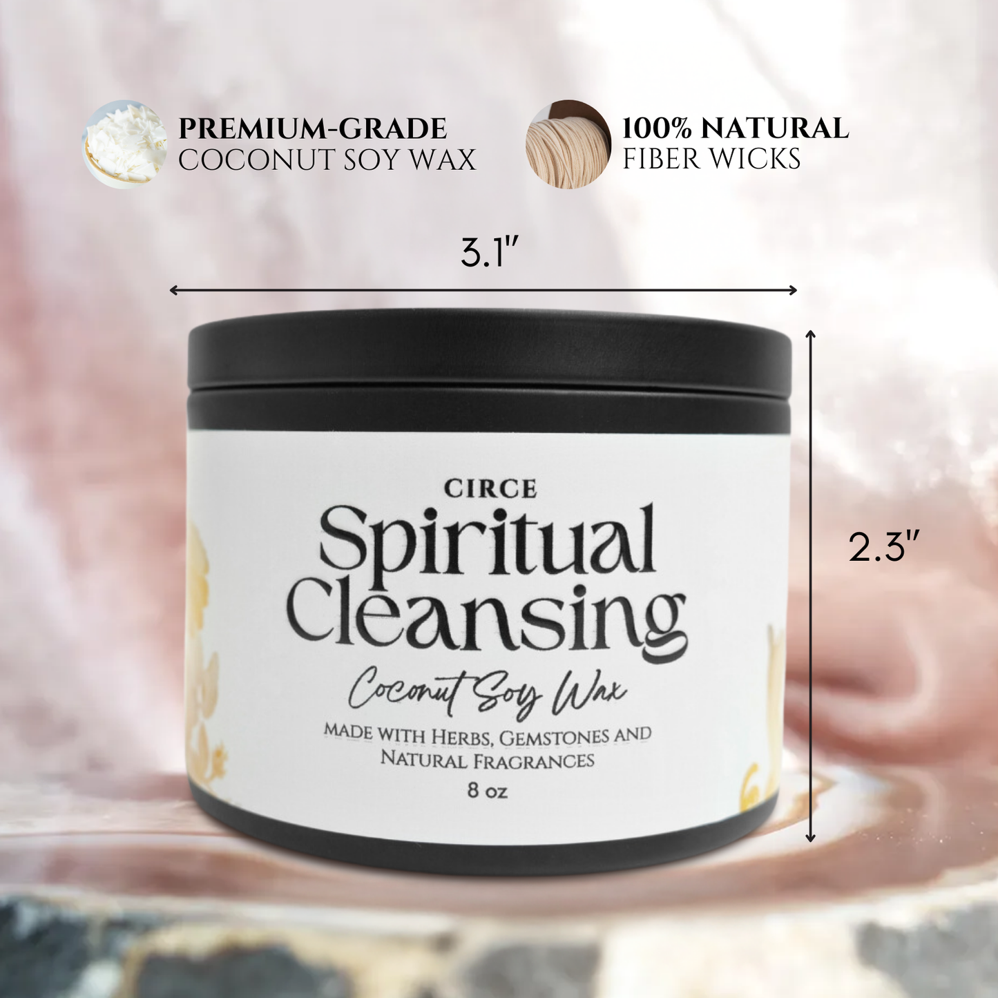 Spiritual Cleansing Candle – 8‑oz Energy Clearing Ritual Candle