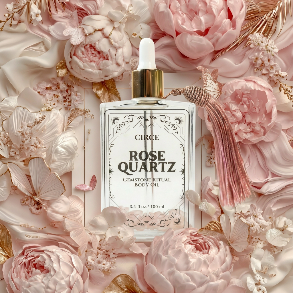Rose Quartz Body Oil – Crystal Self-Love & Glow | 3.4 oz