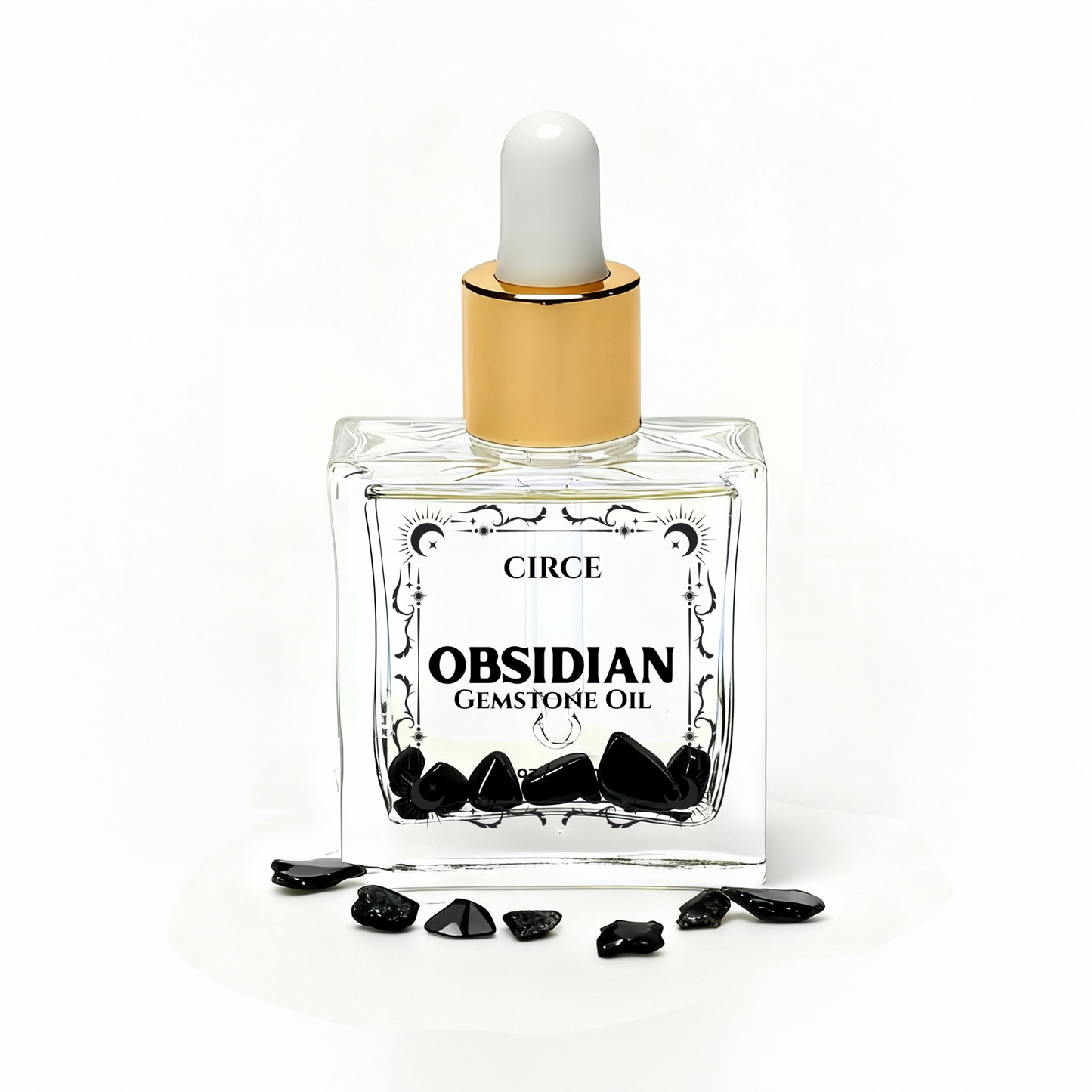 Crystal Body Oil Trio – Rose Quartz, Citrine & Obsidian Discovery Set