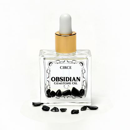 Crystal Body Oil Trio – Rose Quartz, Citrine & Obsidian Discovery Set