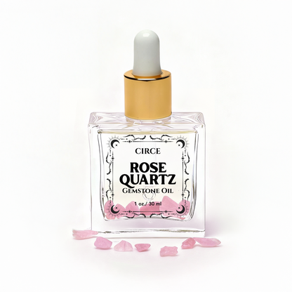 Crystal Body Oil Trio – Rose Quartz, Citrine & Obsidian Discovery Set