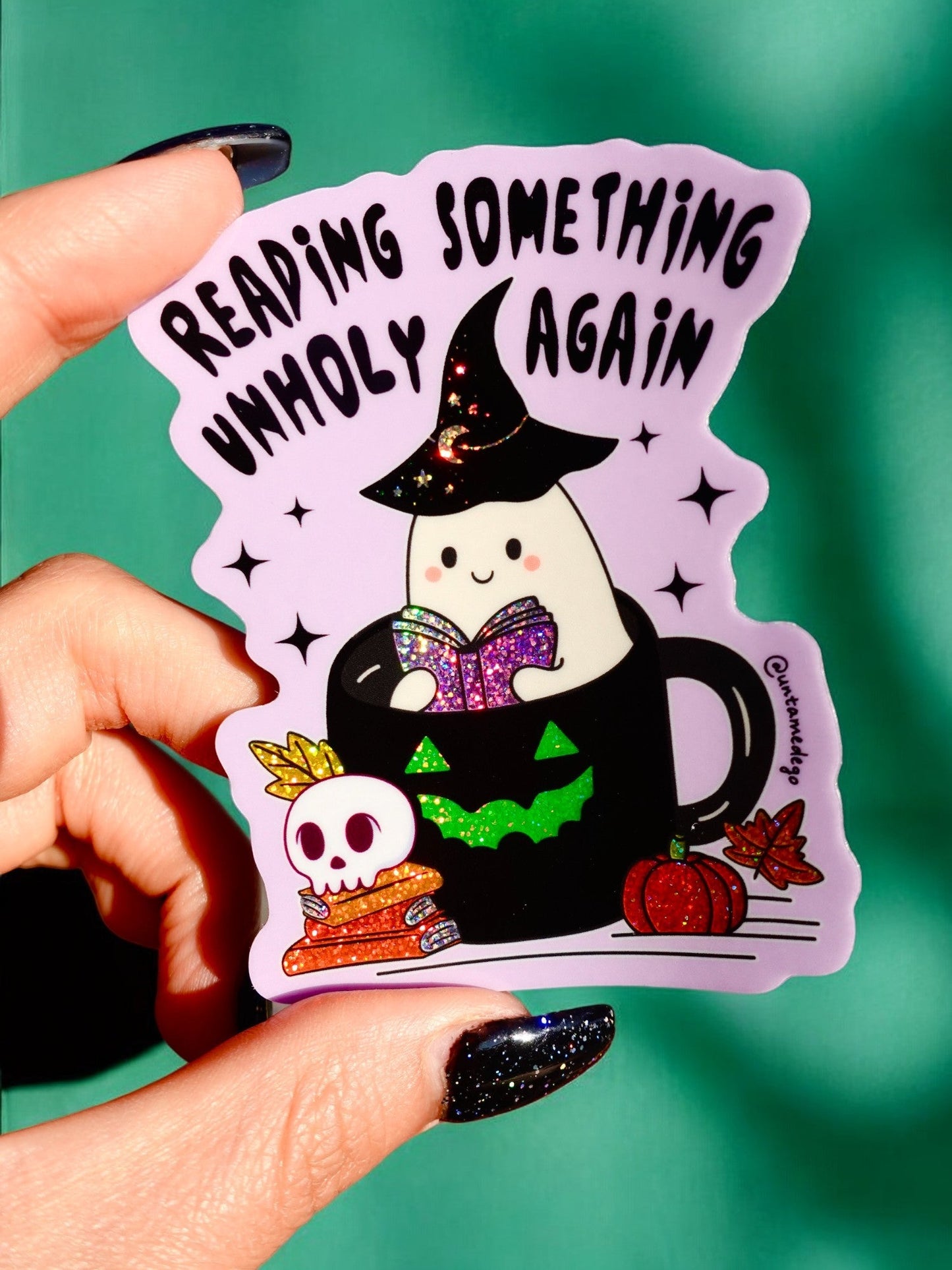 Reading Something Unholy Again Reading Ghost Sticker