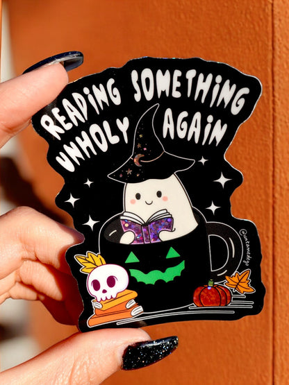 Reading Something Unholy Again Reading Ghost Sticker